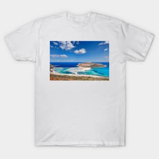 The unbelievable beauty of Balos Lagoon with Cap Tigani in Crete, Greece T-Shirt